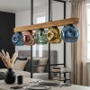 Ripoll lampa wisząca, kula świetlna, lampa wisząca kolory naturalne, czarny, 5-punktowe