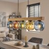 Ripoll lampa wisząca, kula świetlna, lampa wisząca kolory naturalne, czarny, 5-punktowe