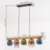 Koyoto lampa wisząca, kula świetlna, lampa wisząca kolory naturalne, czarny, 5-punktowe