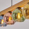 Koyoto lampa wisząca, kula świetlna, lampa wisząca kolory naturalne, czarny, 5-punktowe