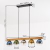 Koyoto lampa wisząca, kula świetlna, lampa wisząca kolory naturalne, czarny, 5-punktowe