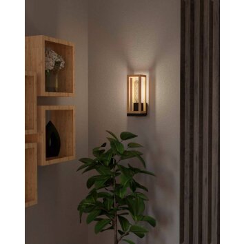 Eglo NAFFERTON Lampa ścienna kolory naturalne, czarny, 1-punktowy