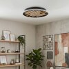 Velani plafon LED, lampa sufitowa z drewnianymi lamelami, okrągła ø 41 cm
