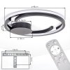 Miral plafon LED z pilotem, okrągła lampa sufitowa 48 cm, płaska