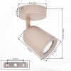 Lemak LED spot sufitowy piaskowy, reflektor sufitowy GU10 z ruchomą głowicą