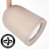 Lemak LED spot sufitowy piaskowy, reflektor sufitowy GU10 z ruchomą głowicą