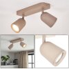 Lemak plafon LED spot sufitowy 2-punktowy, regulowana lampa sufitowa taupe