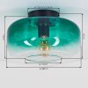 Boza plafon lampa sufitowa ze szklanym zielonym kloszem gradient ø 28 cm
