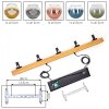 Koyoto lampa wisząca z drewnianą belką, 5 kolorowych szklanych kloszy, 95 cm