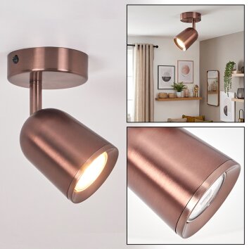 Lemak LED regulowany spot sufitowy miedziany GU10 z obrotową głowicą