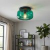 Boza lampa sufitowa z ciemnozielonym szklanym kloszem, średnica 28 cm