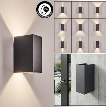LED zewnętrzny kinkiet up & down Hoods, ruchome klapki, 4000 Kelvin neutralna biała, IP44