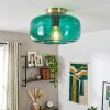 Boza lampa sufitowa z turkusowym szklanym kloszem Ø 28 cm, plafon E27