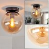 Gastor plafon szklana kula E27, lampa sufitowa z bursztynowym kloszem