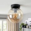 Gastor plafon szklana kula E27, lampa sufitowa z bursztynowym kloszem