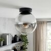 Gastor szklany plafon kula E27 z przydymionym kloszem w stylu retro vintage