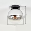 Gastor szklany plafon kula E27 z przydymionym kloszem w stylu retro vintage