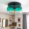 Nowoczesna lampa sufitowa Boza z zielonym przezroczystym kloszem szklanym ø 28 cm