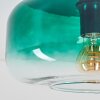 Nowoczesna lampa sufitowa Boza z zielonym przezroczystym kloszem szklanym ø 28 cm