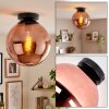 Gastor lampa sufitowa kula E27 z okrągłym kloszem, retro vintage do salonu