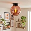 Gastor lampa sufitowa kula E27 z okrągłym kloszem, retro vintage do salonu