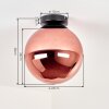 Gastor lampa sufitowa kula E27 z okrągłym kloszem, retro vintage do salonu