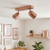 Lemak LED spot sufitowy miedziany 2-punktowy, regulowane tuby GU10 do salonu