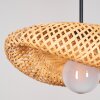 Bauro lampa wisząca E27, organiczny pleciony klosz, długość 40 cm