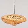 Bauro lampa wisząca E27, organiczny pleciony klosz, długość 40 cm