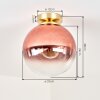 Gastor plafon sufitowy, kulista lampa sufitowa E27 Ø 25 cm, nowoczesna retro