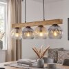 Ripoll lampa wisząca nad stół na drewnianej belce E14, 4-punktowa, długość 75 cm