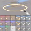 Narok plafon LED z pilotem, okrągły pierścień świetlny 2700-6500 Kelvin
