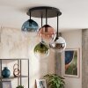 Gastor plafoniera z kolorowymi szklanymi kloszami, lampa sufitowa 4-punktowa