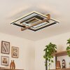 Selani LED lampa sufitowa z pilotem, płaski plafon kwadratowy do salonu