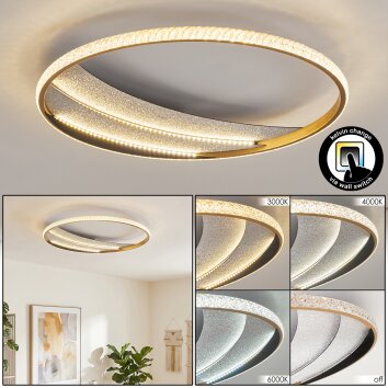 Calista LED plafon sufitowy Ø 52 cm, płaski okrągły pierścień, nowoczesny