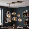 Koyoto lampa wisząca nad stół, 6-punktowa do jadalni, E27, retro