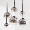Koyoto lampa wisząca do jadalni nad stół, 6-punktowa z kulistymi kloszami