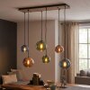 Koyoto 6-punktowa lampa wisząca ze szklanymi kloszami E27 do jadalni