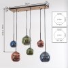 Koyoto 6-punktowa lampa wisząca ze szklanymi kloszami E27 do jadalni