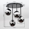 Chehalis lampa sufitowa z kulistymi kloszami, 4-punktowa G9, Ø 35 cm