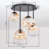 Chehalis lampa sufitowa kule G9, 4-punktowa, retro do salonu i jadalni