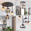 Nowoczesna plafonowa lampa kulista Chehalis, klastrowe 4 szklane klosze ø 12/15 cm