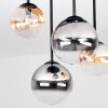 Nowoczesna plafonowa lampa kulista Chehalis, klastrowe 4 szklane klosze ø 12/15 cm