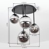 Chehalis plafon lampa sufitowa z 4 kulistymi kloszami G9 ø 38 cm retro
