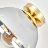 Lampa sufitowa Gastor E27, kulisty klosz ø 25 cm, plafon retro do salonu