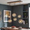 Koyoto lampa wisząca 6-punktowa z kulistymi kloszami do jadalni i salonu
