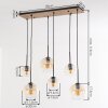 Koyoto lampa wisząca 6-punktowa z kulistymi kloszami do jadalni i salonu