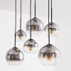 Koyoto lampa wisząca nad stół 6-punktowa, kuliste klosze E27 do jadalni