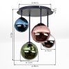 Chehalis 4-punktowa lampa sufitowa kulista G9 retro do salonu, średnica 38 cm