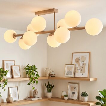 Gastor lampa sufitowa z kulami, 10-punktowa konstrukcja E14 do salonu i jadalni